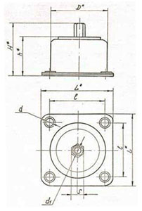 Рис.1. Габаритный чертеж амортизатора АД-4А