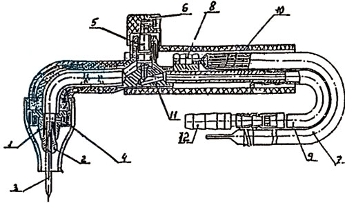 Рис.1. Чертеж горелки АРЮ-2М